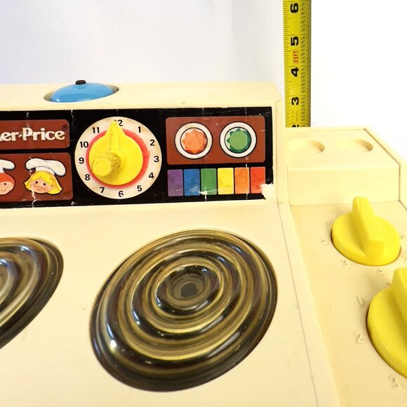 Fisher Price 1978 Stovetop Vintage Toy Range Glow Magic Burners #919 Made in USA - Picture 8 of 9